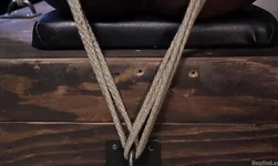 Slutty flexy ebony Ana Foxxx shows her skills in the torture room