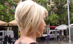 Awesome Public Disgrace beauty Nora Barcelona is acting so submissive