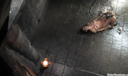 Busty lady Nadia Styles gets bonded and dunked in ice water