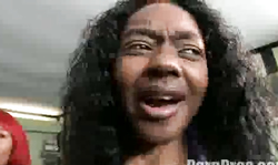 Curly-haired Baby Cakes gets her mouth banged by BBC