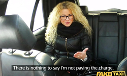 Slender blonde undressing at the backseat and seducing