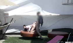 Dark-haired Raven Bay performs a deep blowjob and gets banged