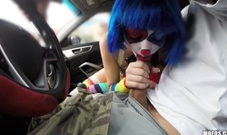 Stranded Teens clown girl Mikayla Mico knows what to do with this balloon