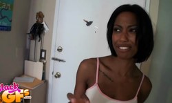 Skinny black cutie Adriana Malao has a perfect bottom