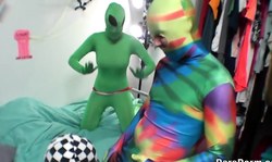 Clowns drills slutty cuties Dava Foxx and Zoe Wood after party