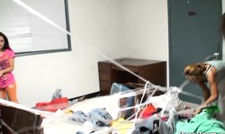 Dare Dorm beauties Jade Indica and Stacy Silver spotted on the sex party