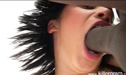 Huge black boner nicely sucked and fucked by Alexis Silver