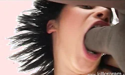 Huge black boner nicely sucked and fucked by Alexis Silver