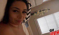 All-natural teen Stephanie Saint gets nude in the bedroom