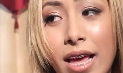 Awesome dick-sucking in the bedroom with a slim Asian slut Kat