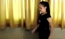 Two sexy and young oriental babes have a hot lesbian action