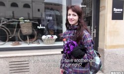 Public Pick UPs brunette Aimee Ryan shows off her small ass