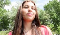 Public Pick UPs babe Allie Haze shows off her five-star boobs