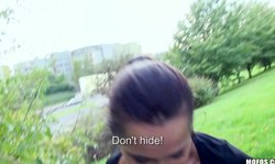 Seduced brunette Ashley Woods trades her tight crack for cash