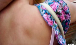 Slutty blonde Catherine gets her pussy banged from behind